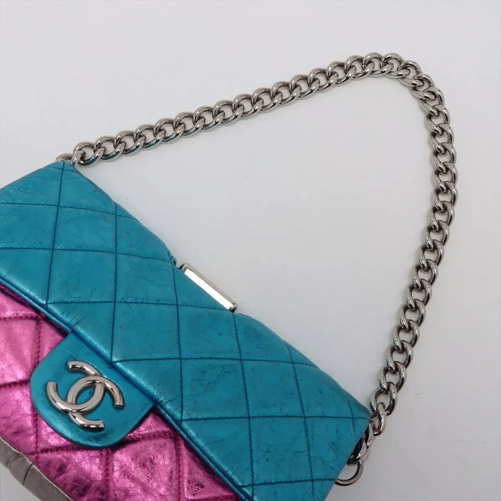 CHANEL metallic blue